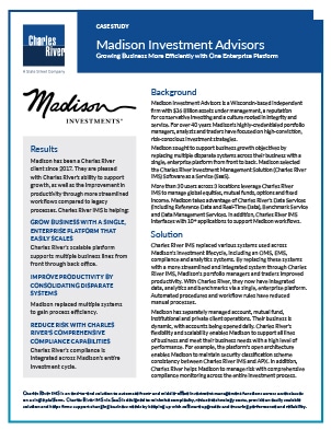CRD Case Study Madison Investment Advisors