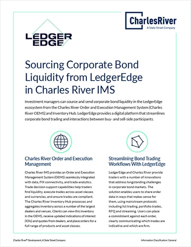 Sourcing Corporate Bond Liquidity from LedgerEdge in Charles River IMS