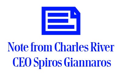 Note from Charles River CEO Spiros Giannaros