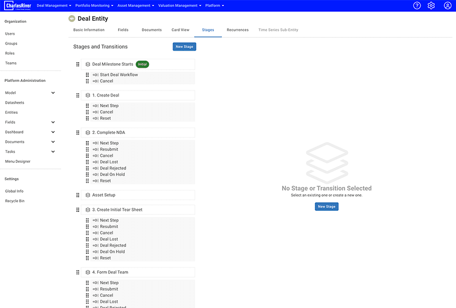 Configurable workflows for Deal Management